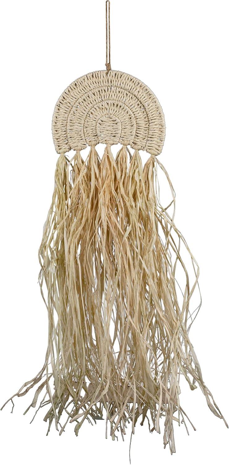 Harmony Arch Hanging Accent Seagrass & Raffia - Foreside Home & Garden