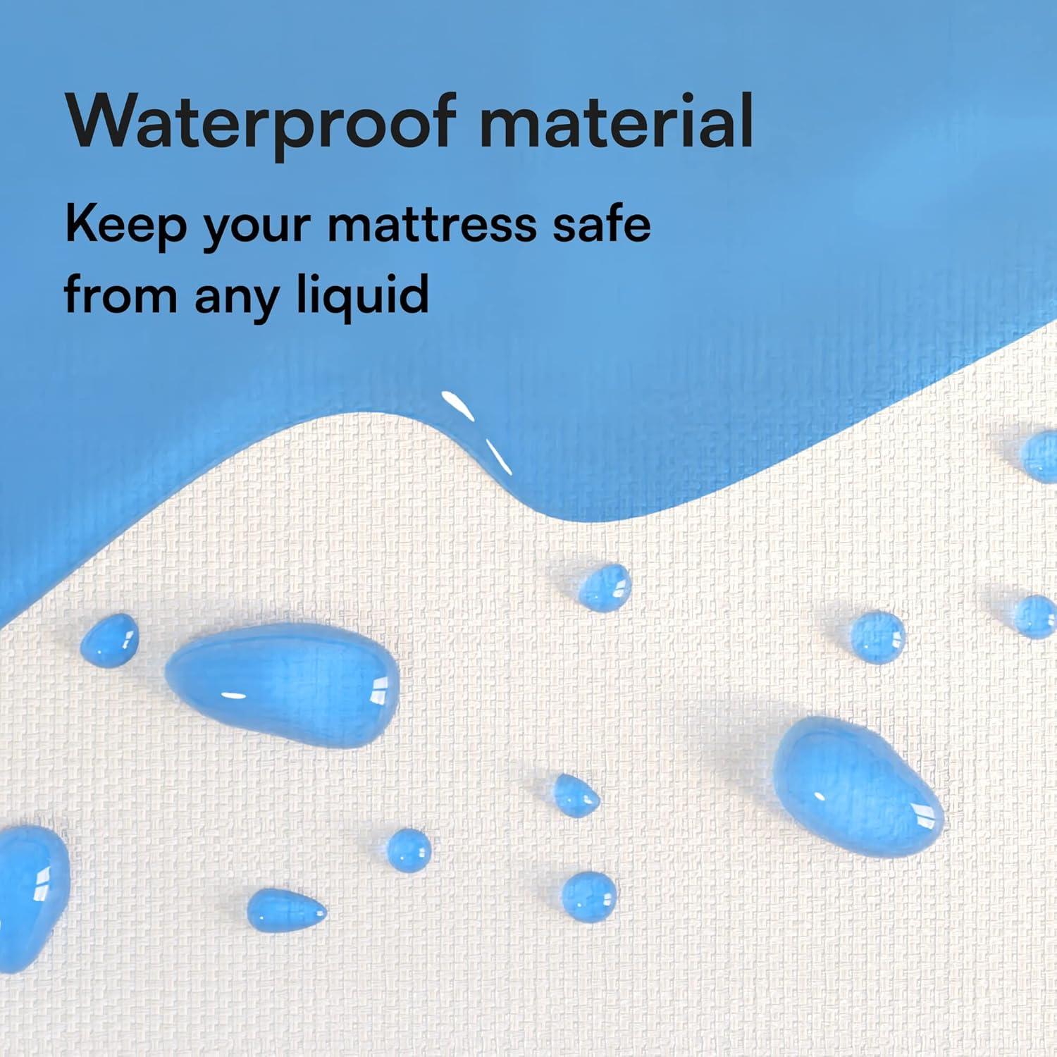 Niagara Sleep Solution Queen Waterproof Mattress Pad Protector Cover Deep Pocket 60x80 Breathable Bed Pillow