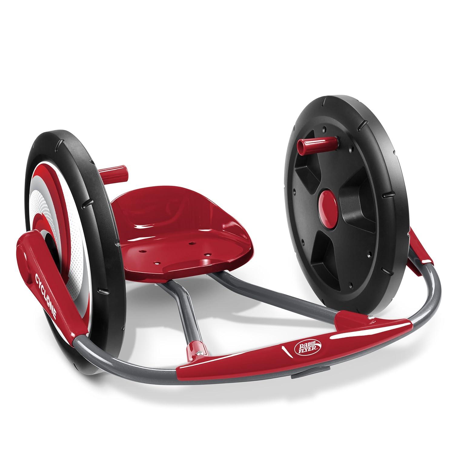 Radio Flyer, Cyclone Ride-on for Kids, Arm Powered, 16" Wheels, Red, Multipack Quantity 1