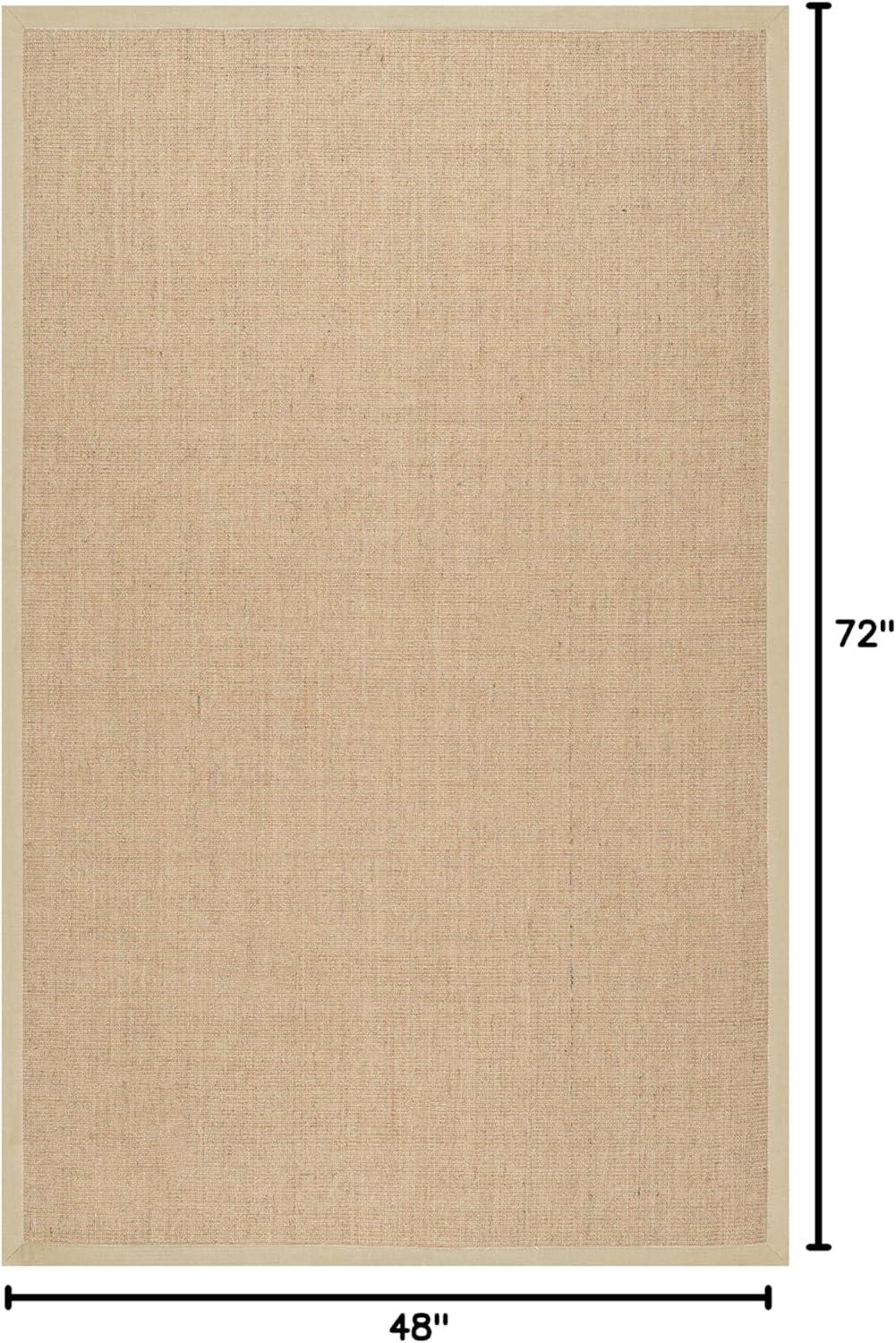 Nuloom Ainara Solid Handmade Jute Area Rug, 4' x 6', Natural