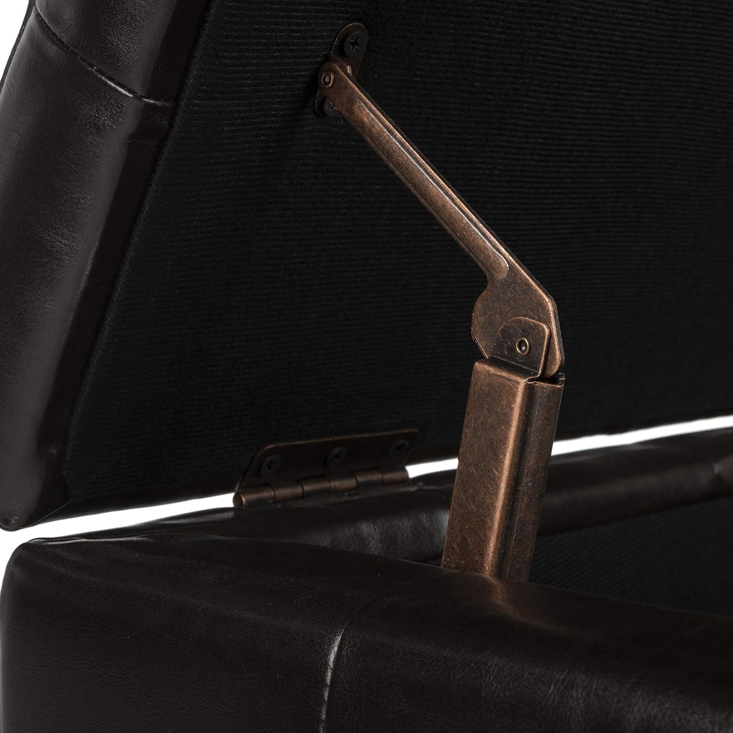 Manhattan Small Storage Ottoman - HUD4201 - Saddle - Safavieh Couture