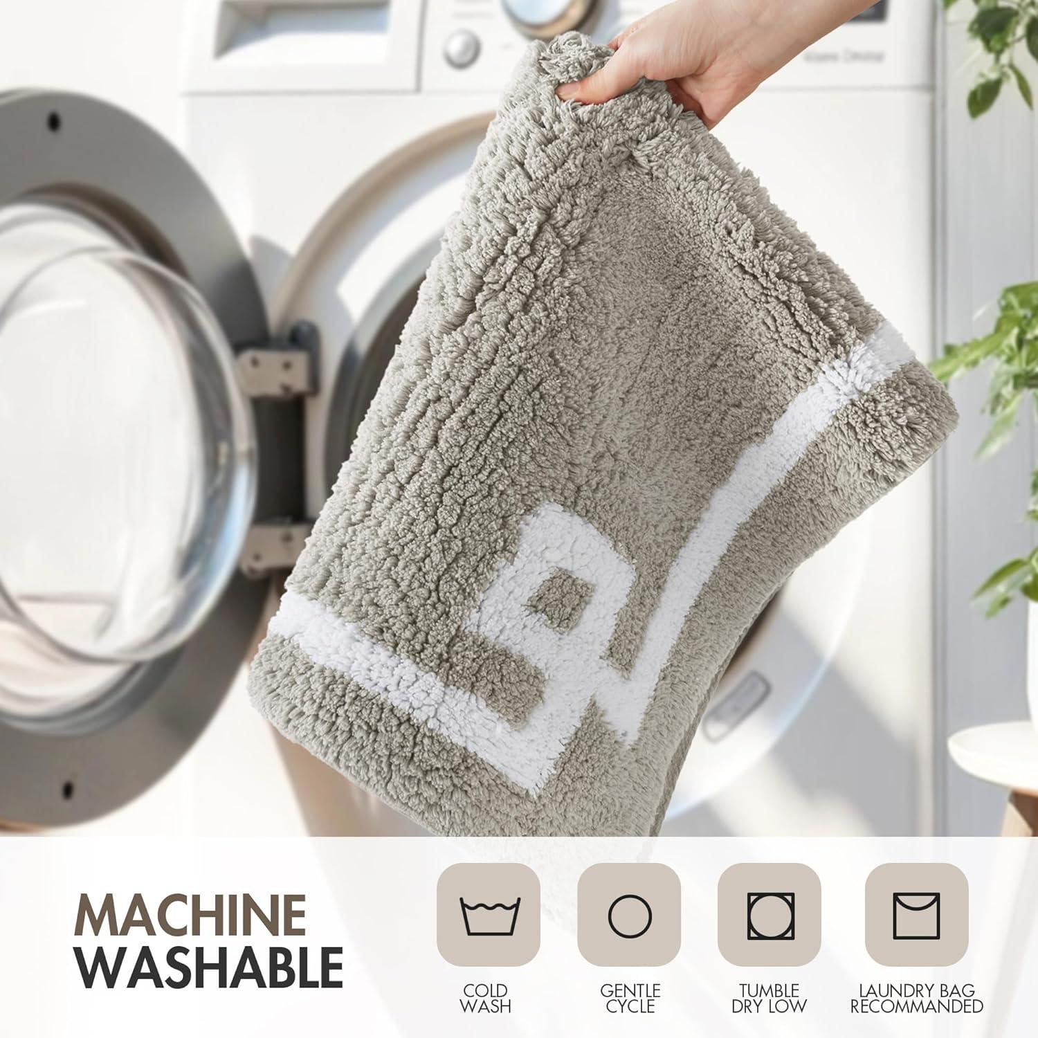 Madison Park Evan 100% Cotton Tufted Bath Rug with Non-Slip Backing