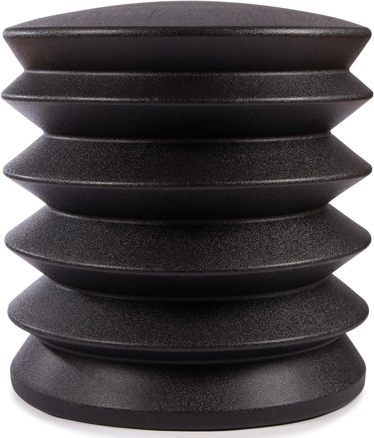 Black Ergonomic Drum Base Swivel Active Sitting Stool