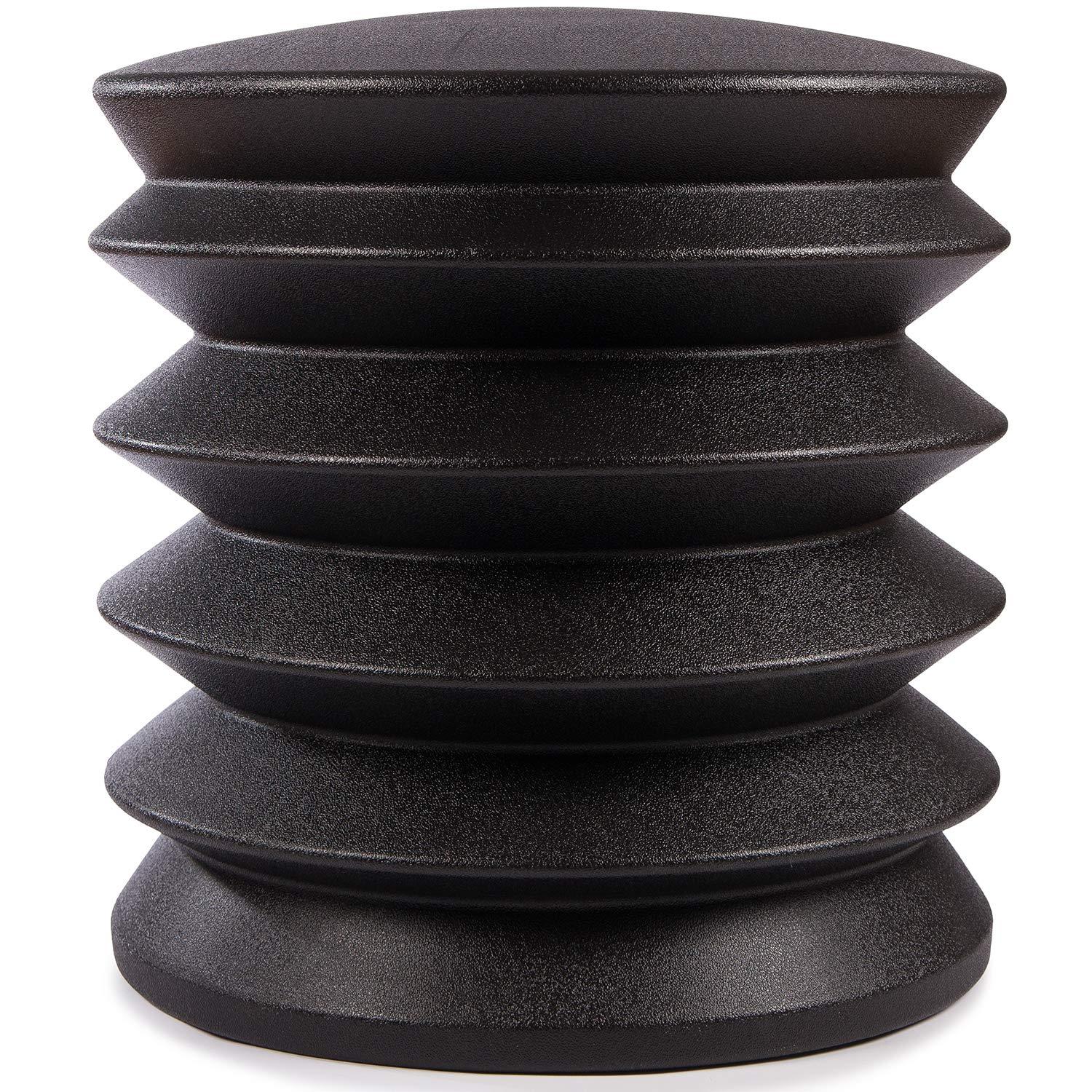 Black Ergonomic Drum Base Swivel Active Sitting Stool