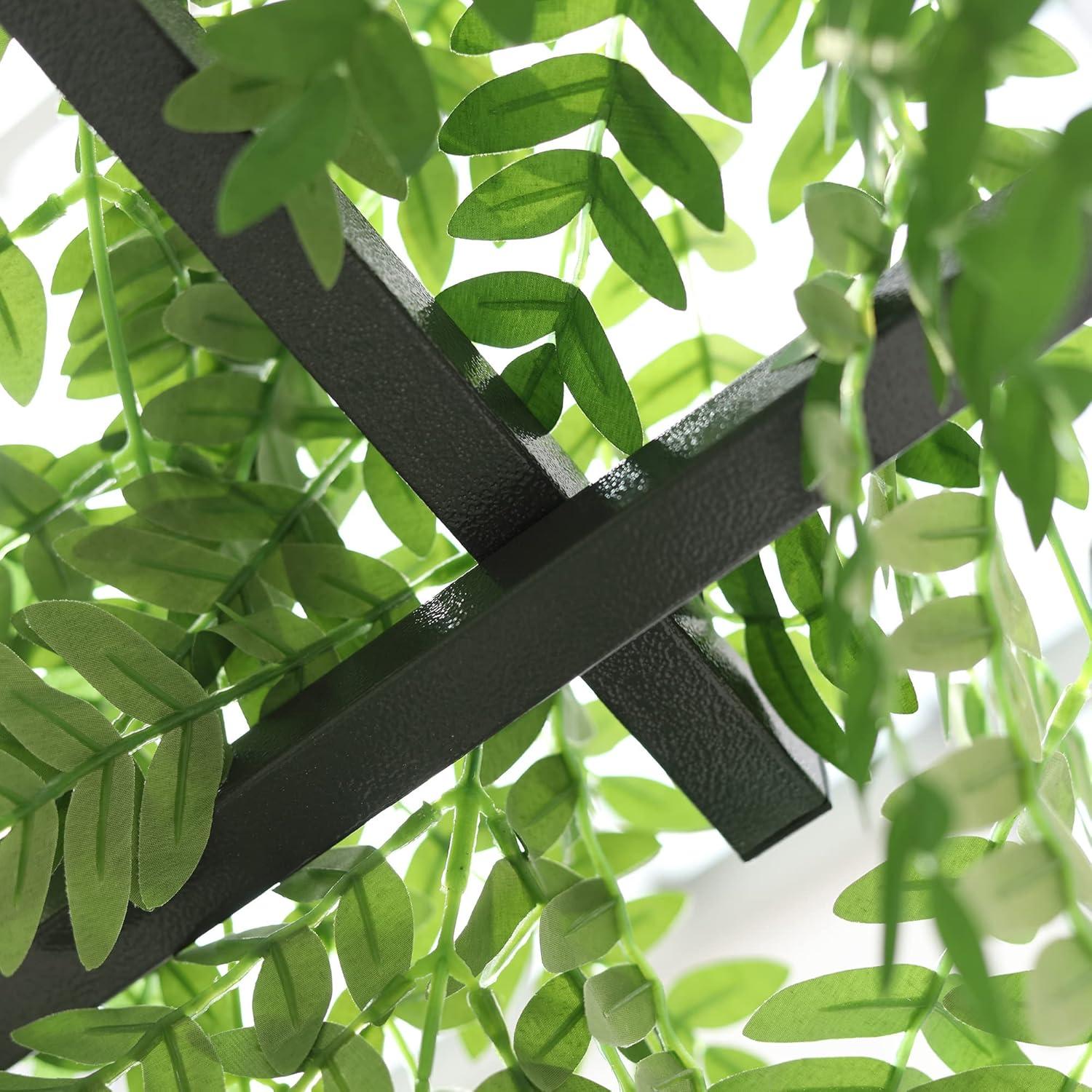 Outsunny 74.75'' W x 19.75'' D Metal Arbor in Gray