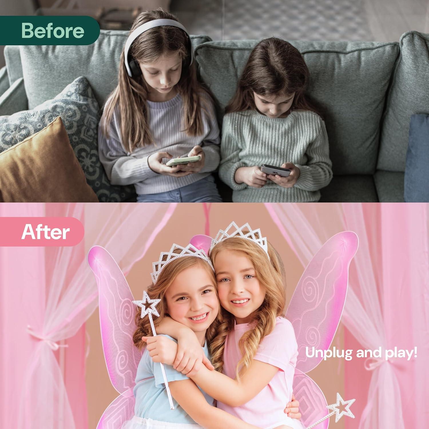 Princess Tent for Kids Tent - 55" X 53" with Led Star Lights | Princess Toys | Toddler Play Tent | Playhouse | Princess Castle