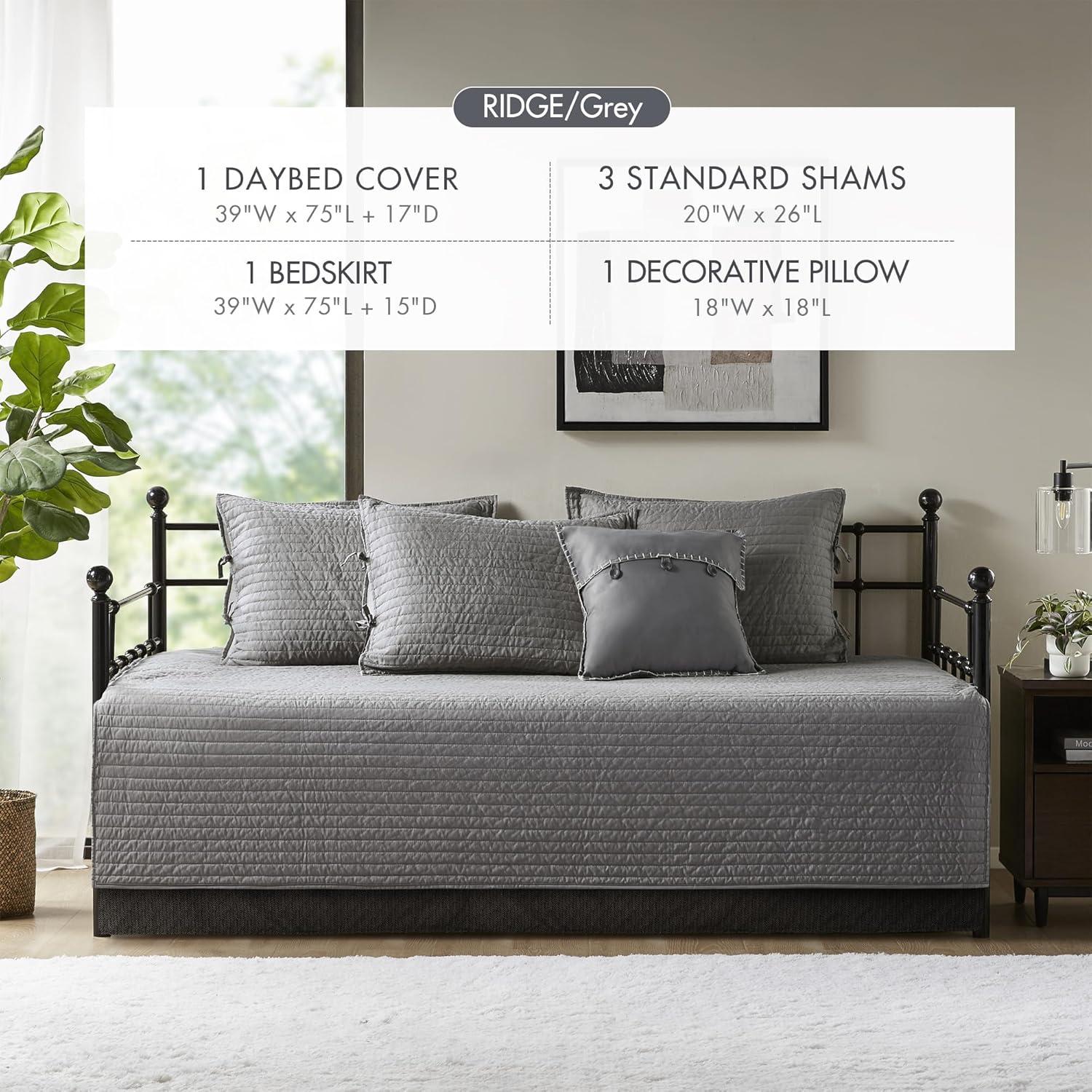 Ridge 3 Piece Reversible Plaid Daybed Cover Set