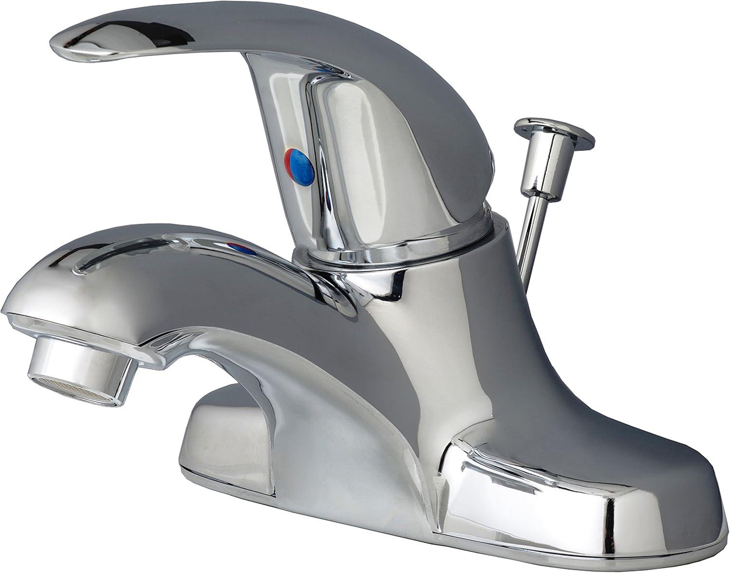 Single Handle Centerset Bathroom Faucet with Drain Assembly