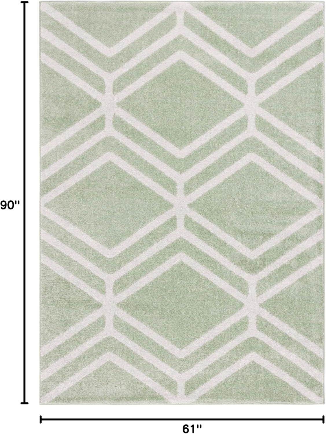 Adirondack ADR253 Machine Made Indoor Area Rug - Sage/Ivory - 5'-1"x7'-6" - Safavieh