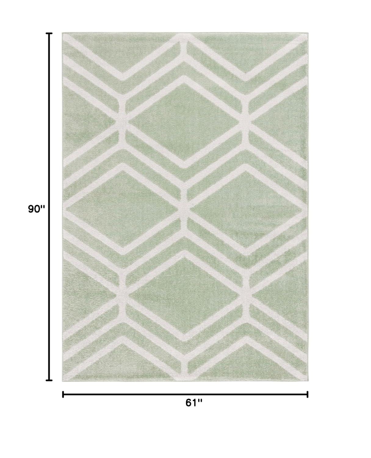 Adirondack ADR253 Machine Made Indoor Area Rug - Sage/Ivory - 5'-1"x7'-6" - Safavieh