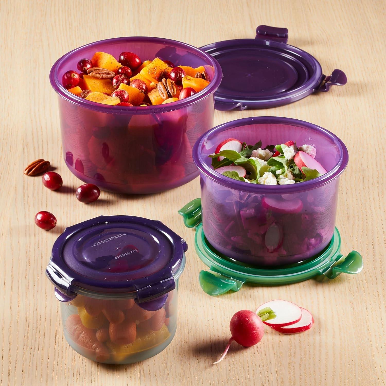 ECO by LocknLock Food Storage Container Set, 6-Piece, Assorted Colors