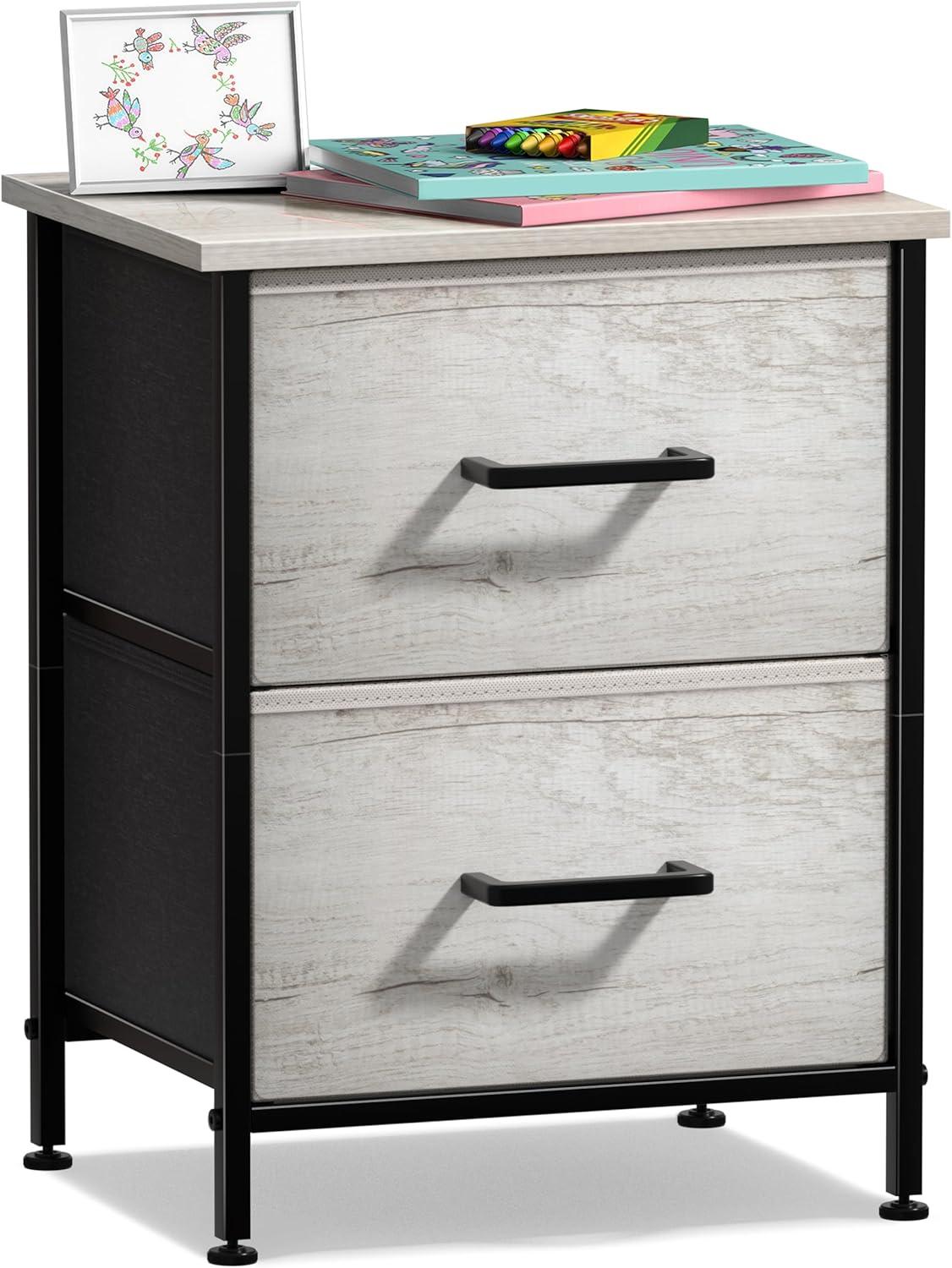 Sorbus Dresser with 2 Faux Wood Drawers and Steel Frame - Storage Unit Organizer Chest For Clothes