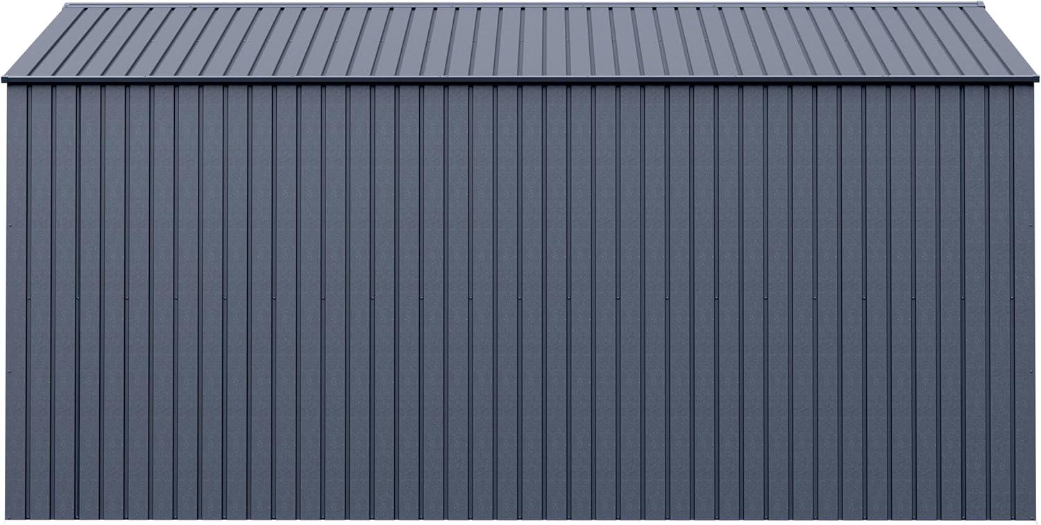 Anthracite 10' x 14' Steel Gable Roof Storage Shed