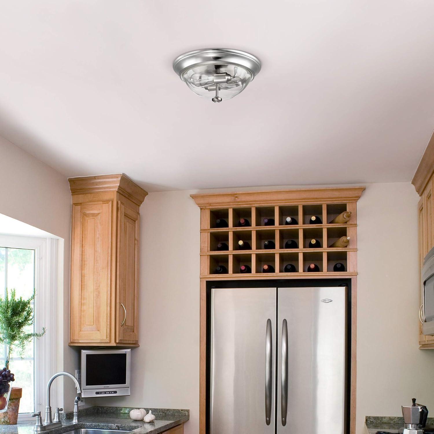 Prominence Home 51380-01 Design Series Flushmount Lighting, 13, Brushed Nickel