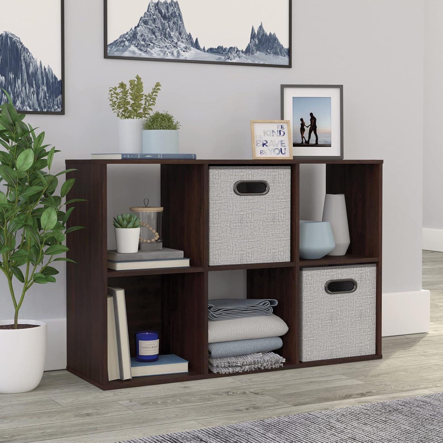 Solutions by Sauder 6-Cube Organizer Storage Cubby Unit in White, White Finish
