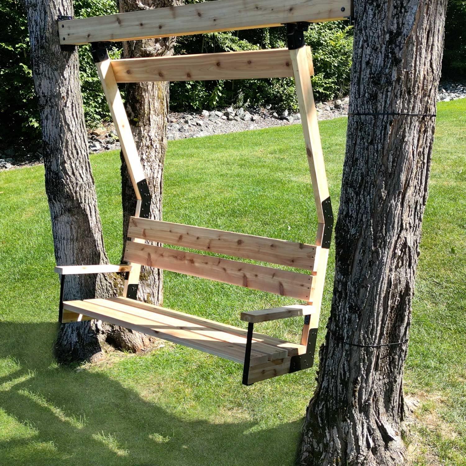 Pylex Swing Brackets for Chair, Outdoor Patio Swings, Wooden Porch Bench, Heavy-Duty Steel DIY Kit - 500 lbs - Steel Bracket Only