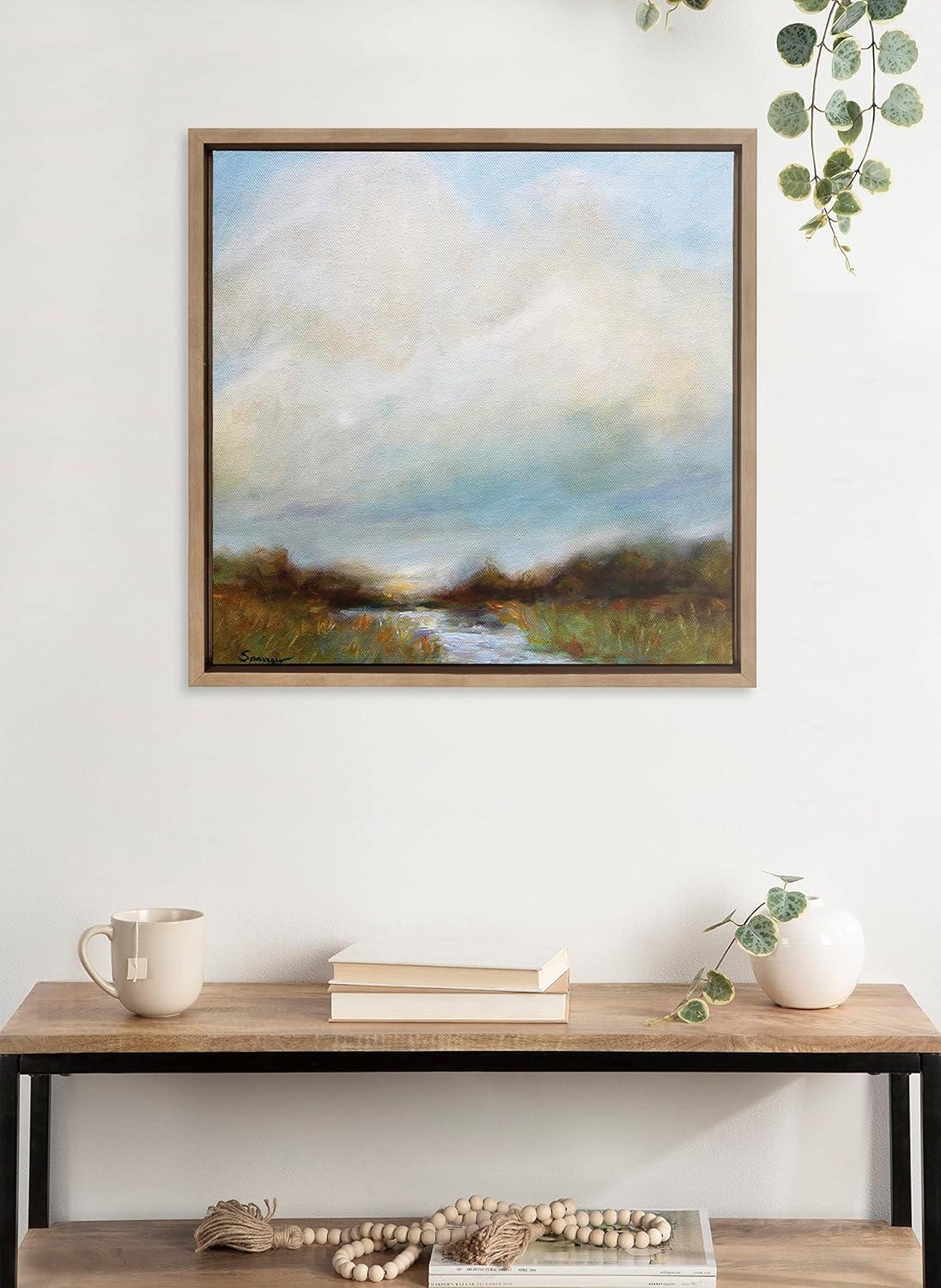 Sylvie Tranquility Framed Canvas by Mary Sparrow - Kate & Laurel All Things Decor