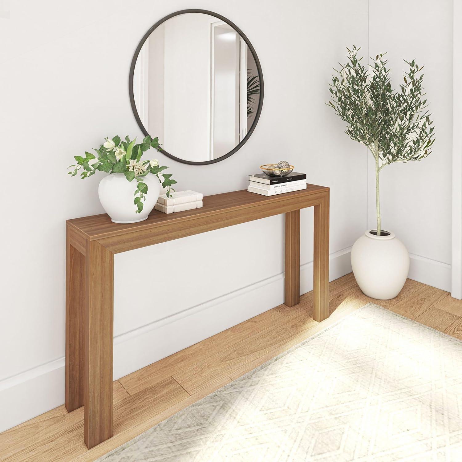 Leid 56" Solid Wood Console Table