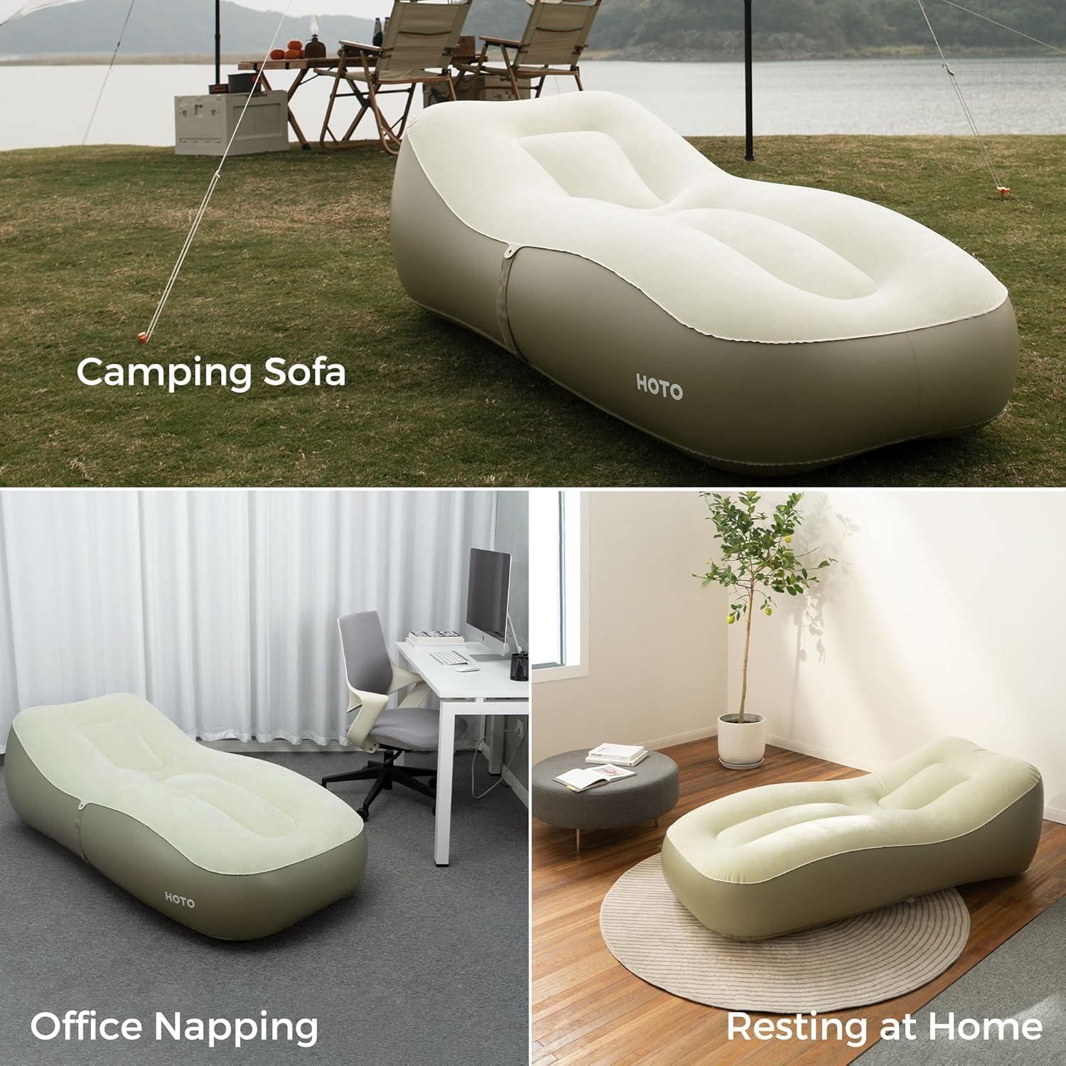 HOTO Ergonomic Self-Inflating Waterproof Cotton Sofa