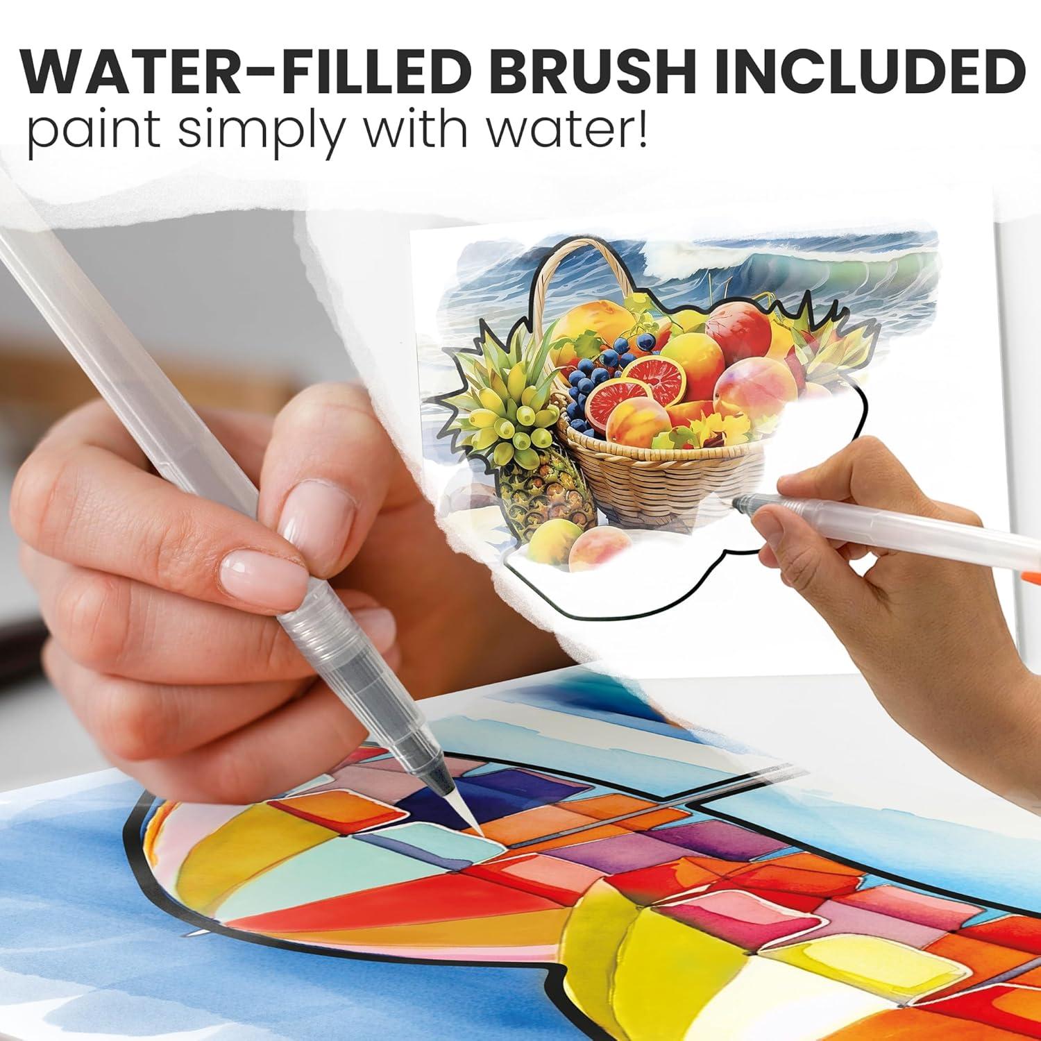 QUOKKA 10PACK Water Painting Dementia Activities for Seniors - Farm Memories - Alzheimers Products for Elderly - Activities for People with Dementia - Crafts for Seniors