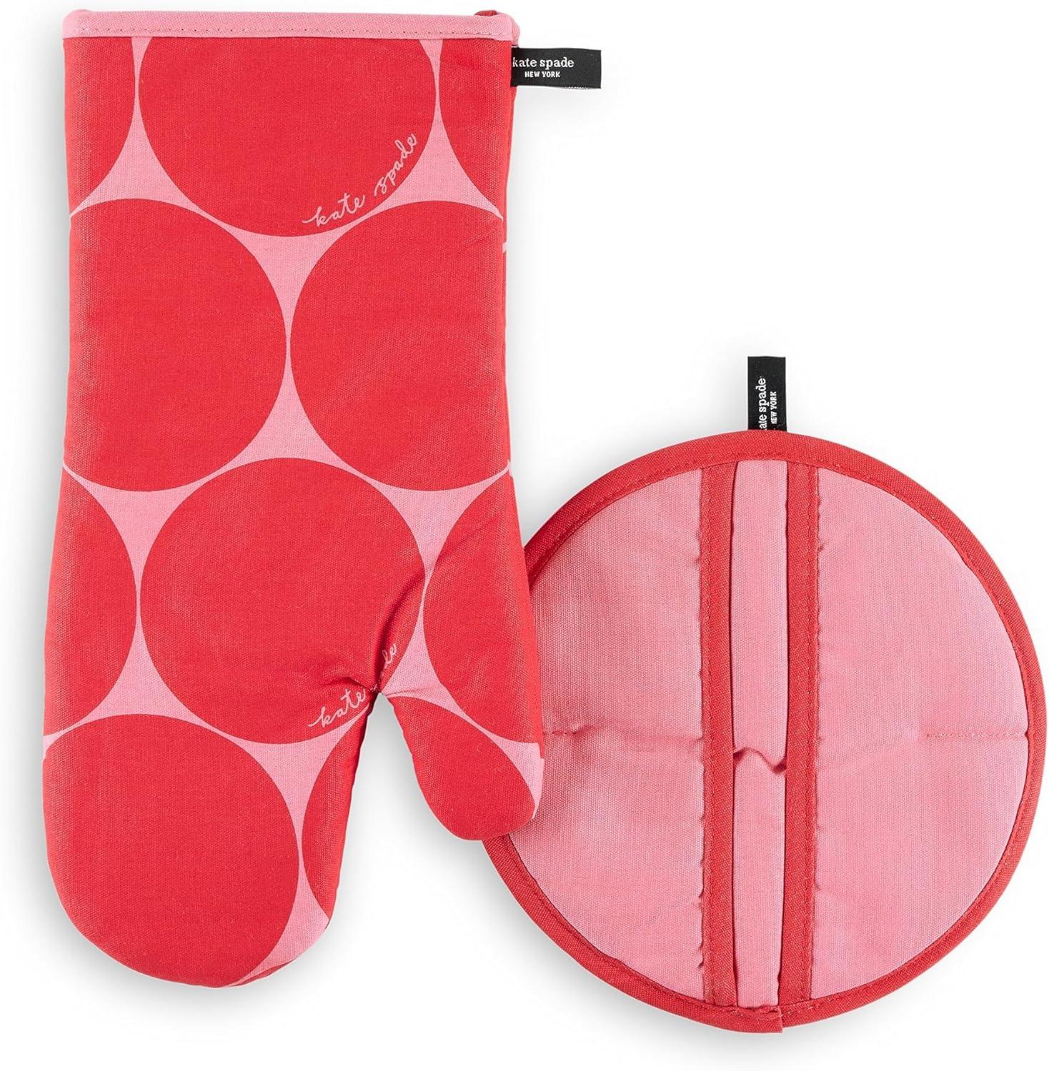 Kate Spade New York Oven Mitt & Pot Grabber 2 Piece Set, Heat Resistant 100% Cotton & Reviews | Wayfair