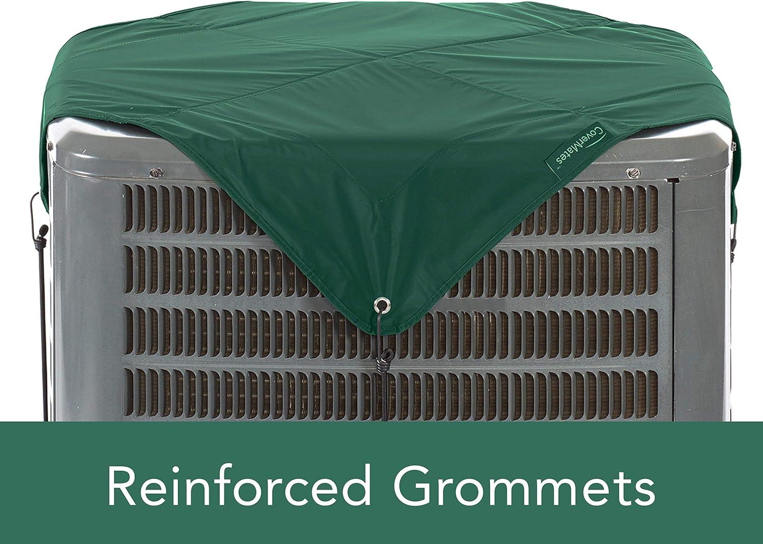 Covermates Armor Top Air Conditioner Cover - Weather Resistant Outdoor Cover, Hard AC Top Cover with Weatherproof Protection, Classic 12-Guage Vinyl, Armor Top 24W x 24D, Green