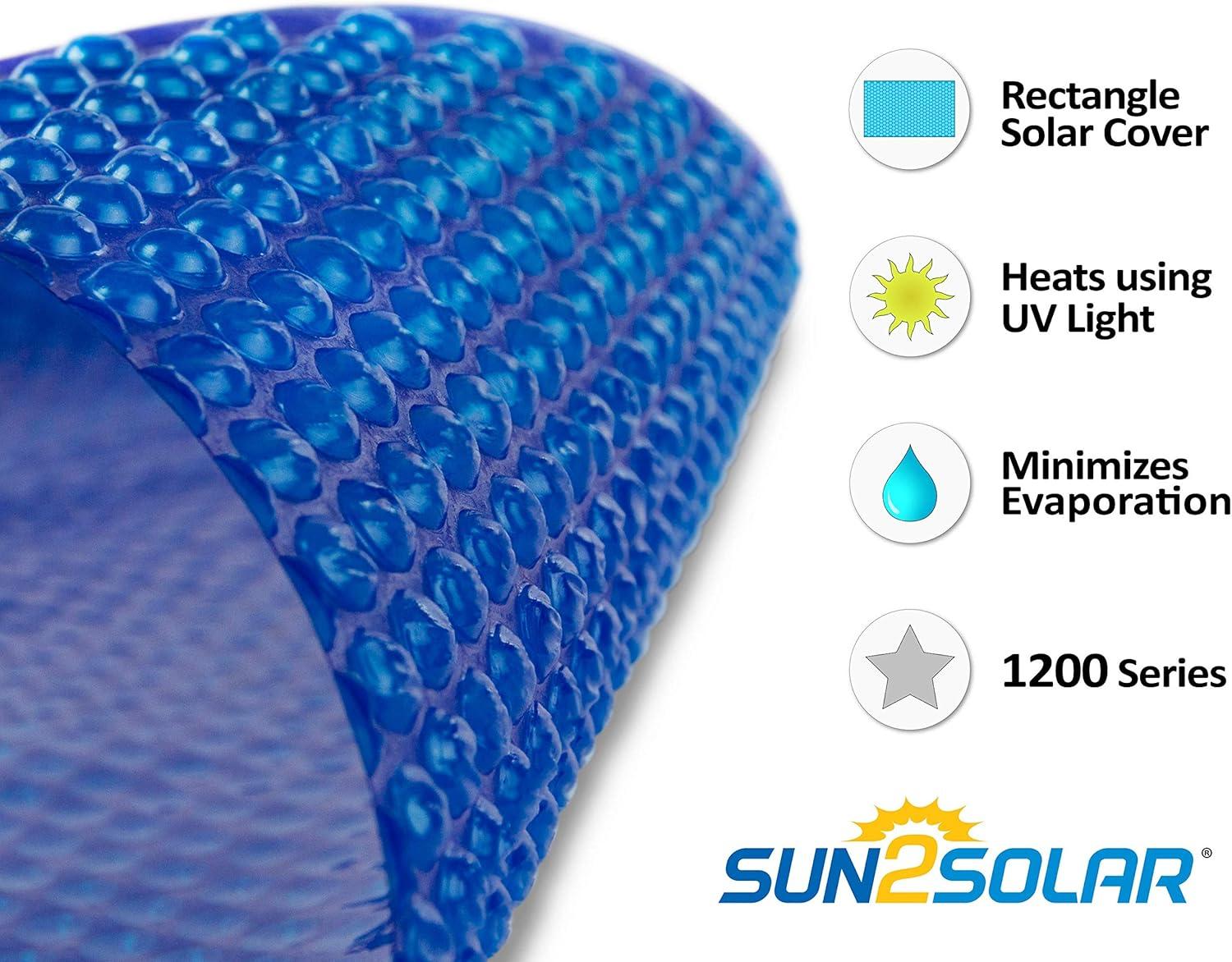 Sun2Solar Supreme Blue Solar Cover Rectangular 1200 Series, 4' x 8'