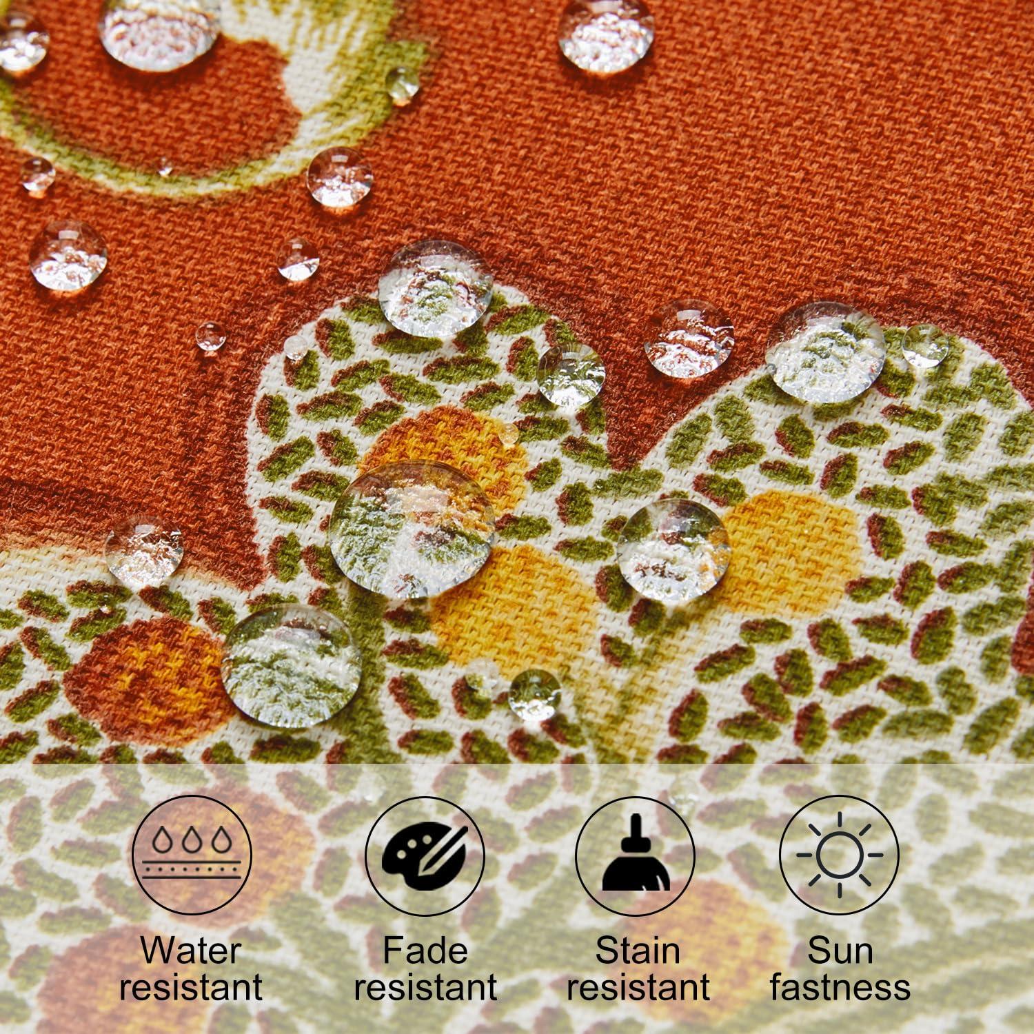 LOVTEX Outdoor Chair Cushions Set of 4, Waterproof Patio Chair Cushions with Ties, 17 x 16 x 2 inch, Floral