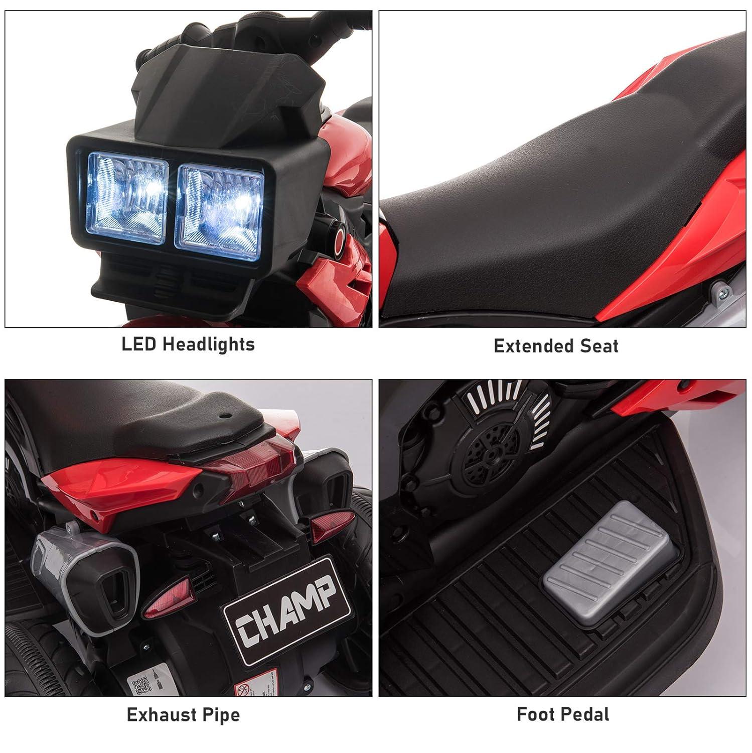 Aosom Aosom 6 Volt 1 Seater Motorcycles Battery Powered Ride On