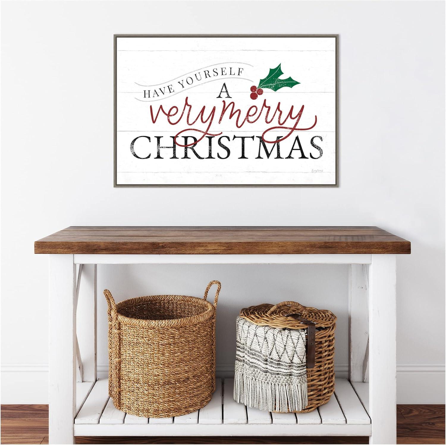 Amanti Art Vintage Christmas IV RG by Becky Thorns Canvas Wall Art Print Framed 33 x 23-in.