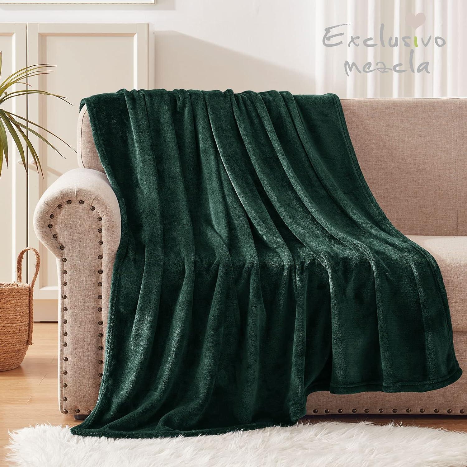 PAVILIA Premium Faux Shearling Fleece Throw Blanket for Bed, Reversible Warm Blanket for Couch Sofa