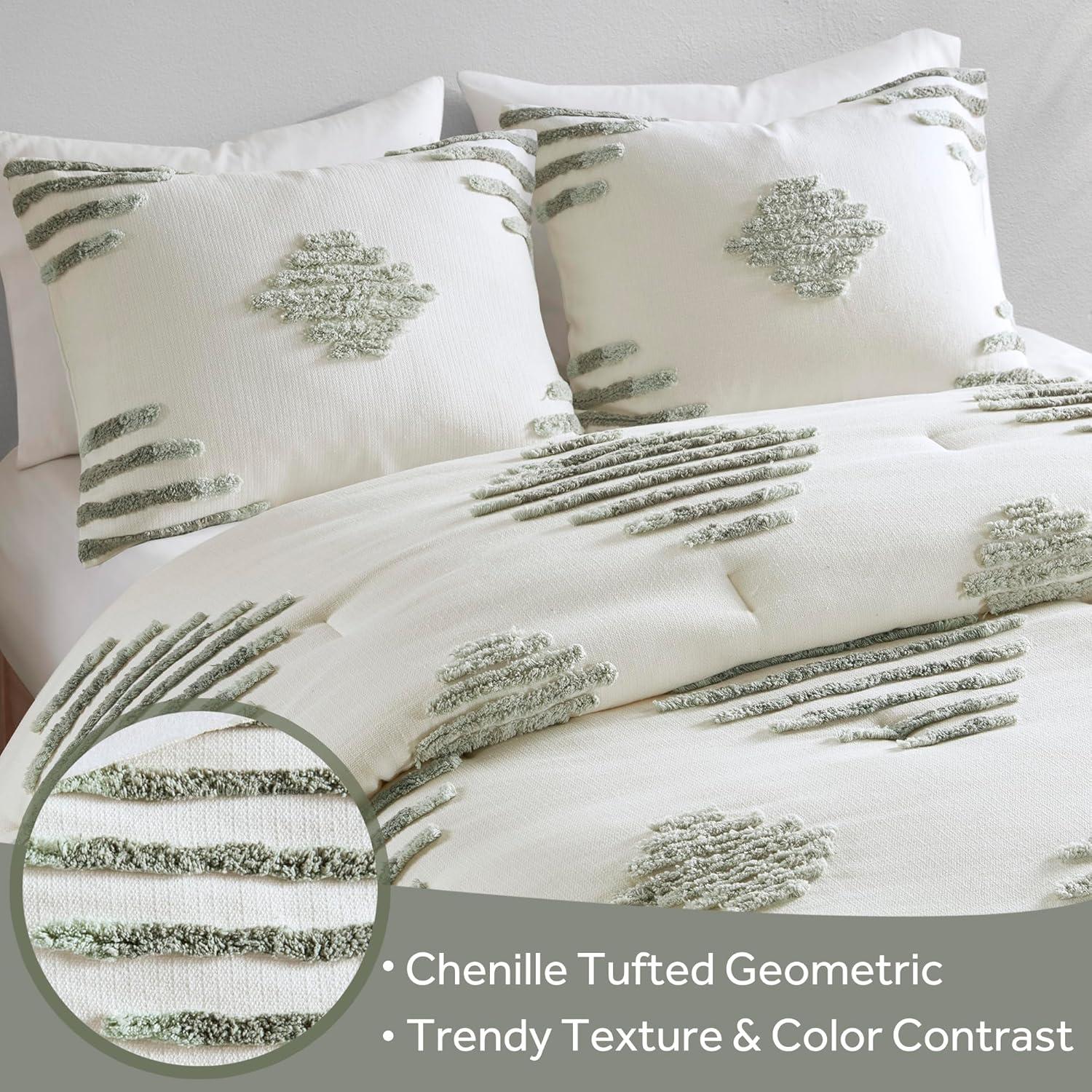 INK+IVY Tahli 3 Piece Cotton Blend Chenille Comforter Set