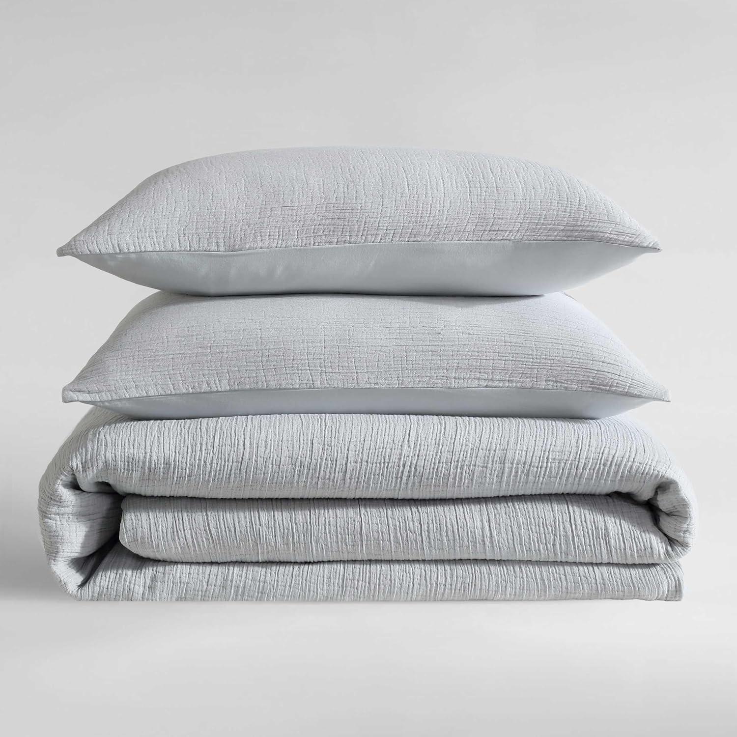 Calvin Klein Calvin Klein Washed Texture Solid Cotton Duvet Cover Set