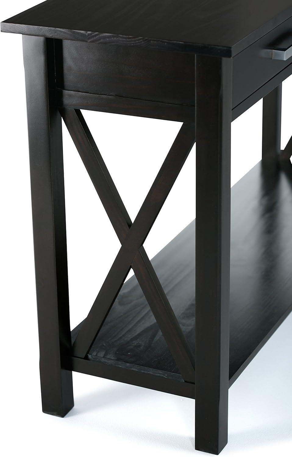 Simpli Home Kitchener 47"W Solid Wood Contemporary Storage Console Table with 2 Drawers and Bottom Storage Shelf