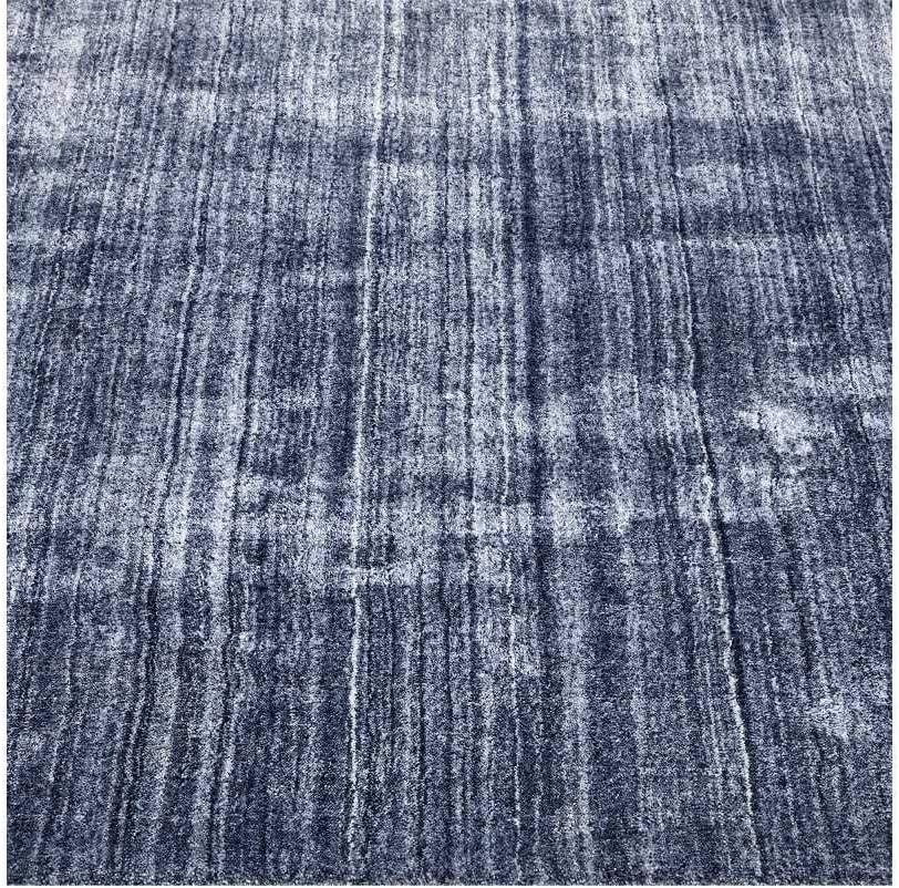 Harbor Denim Stripe Hand-Knotted Wool-Blend 5' x 8' Area Rug