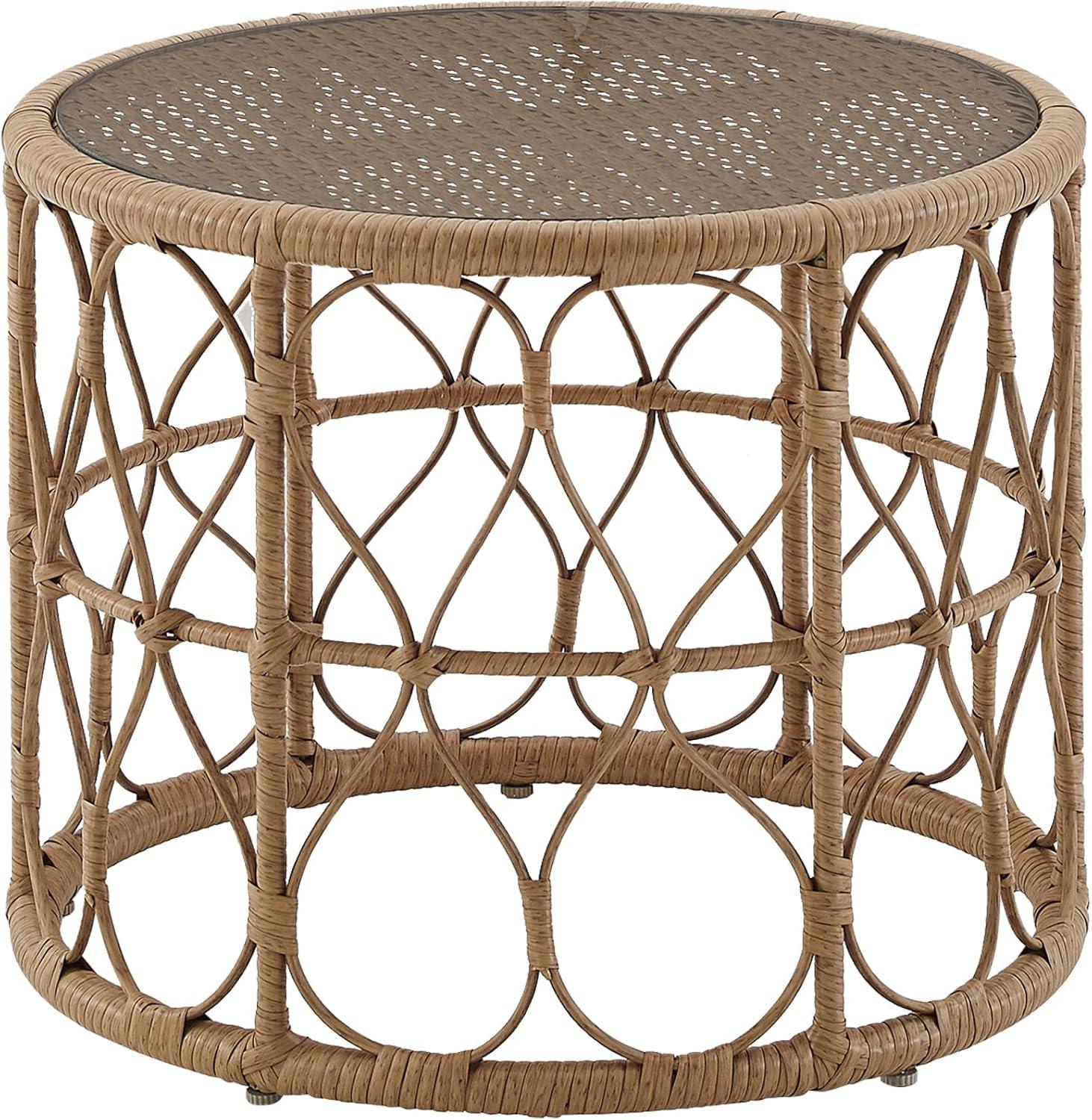 Juniper 2pc Outdoor Wicker Conversation Set: Steel Frame, Weather-Resistant - Crosley