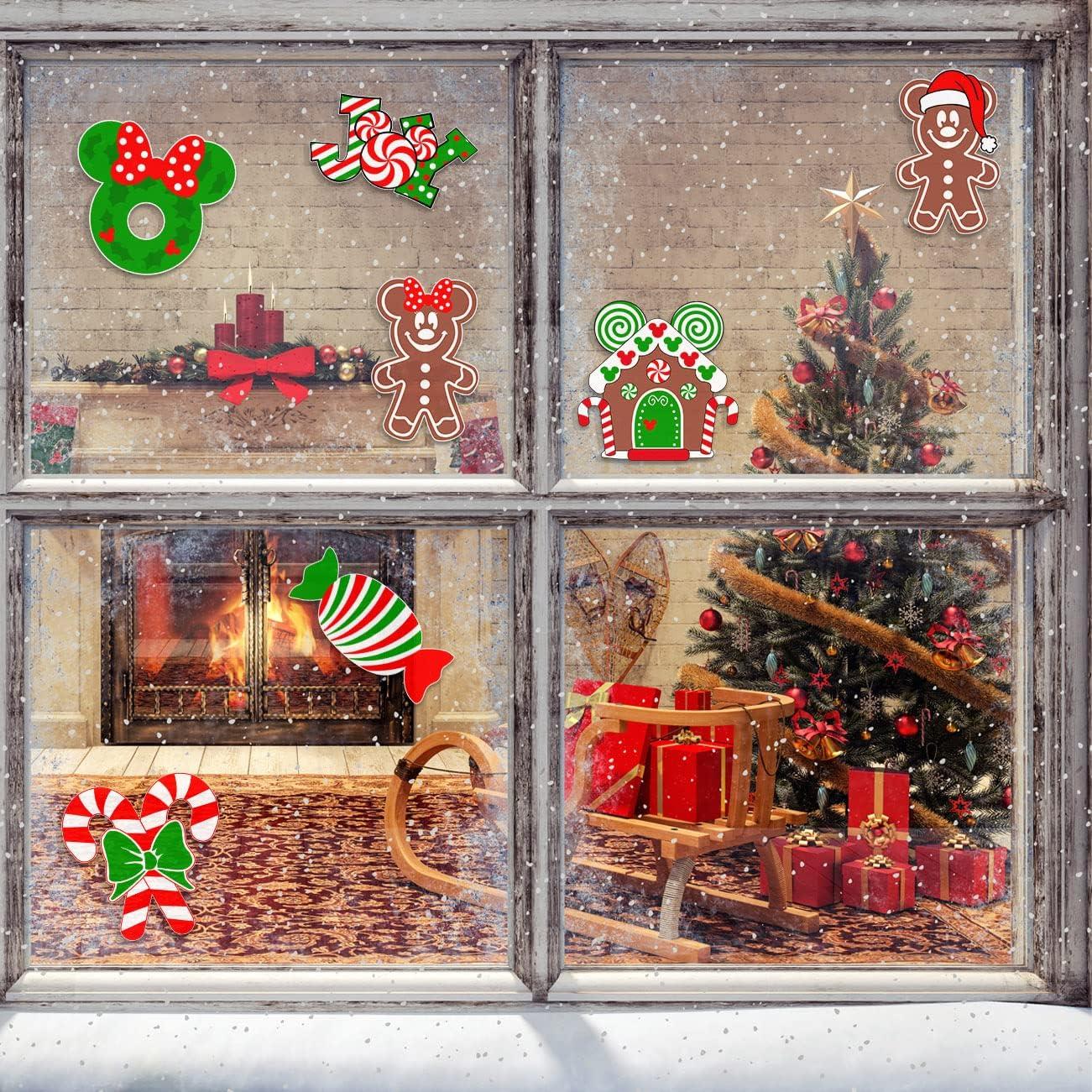 Christmas Tree Decorations,Christmas Lollipop Candy Cane Ornaments Paper Cards Hanging Mick-ey Mouse Gingerbread Christmas Decor for Peppermint Christmas Tree Decorations- Set of 26