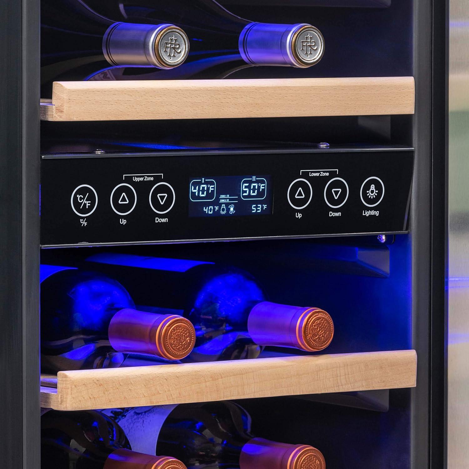 29 Bottle Dual Zone Built-In Wine Refrigerator