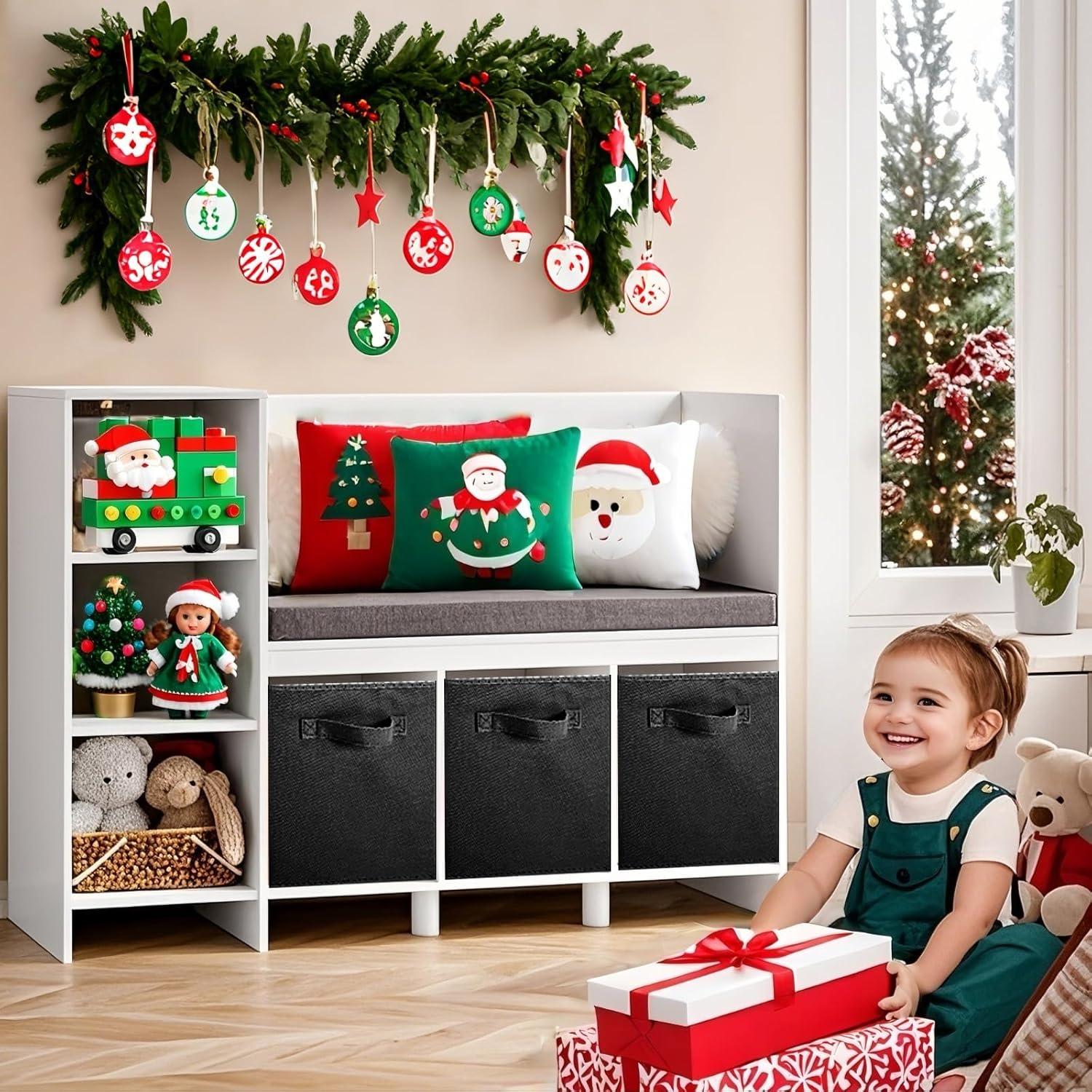 ShellKingdom Storage Bins, Foldable Fabric Storage Cubes And Cloth Storage Organizer Drawer For Closet And Toys Storage, 2 Pack (Black)