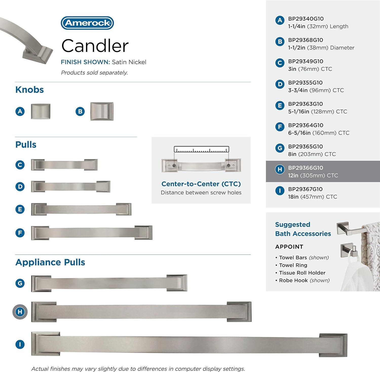 Satin Nickel Modern Appliance Pull with Mounting Hardware