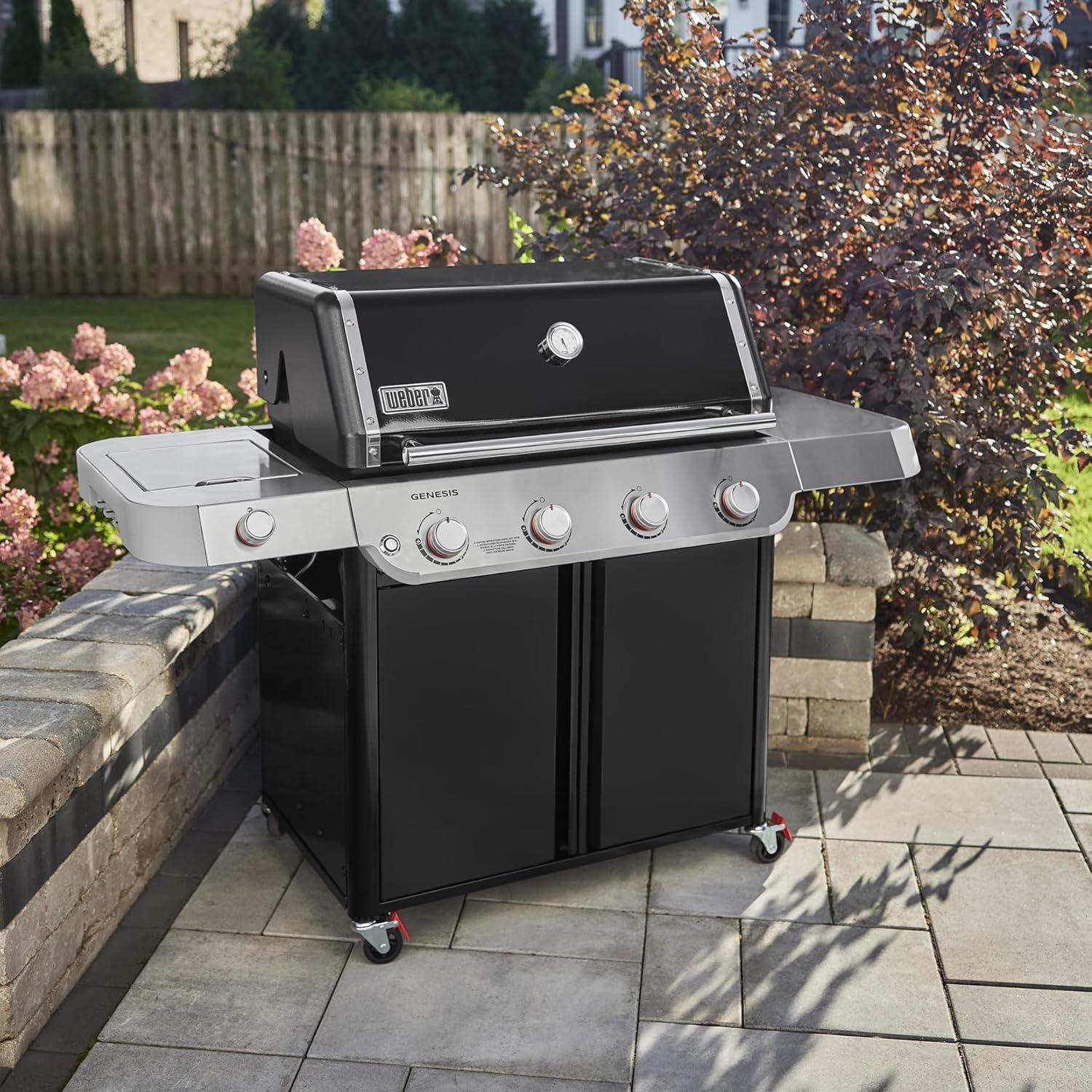 Weber Genesis E-415 Liquid Propane Gas Grill, Black