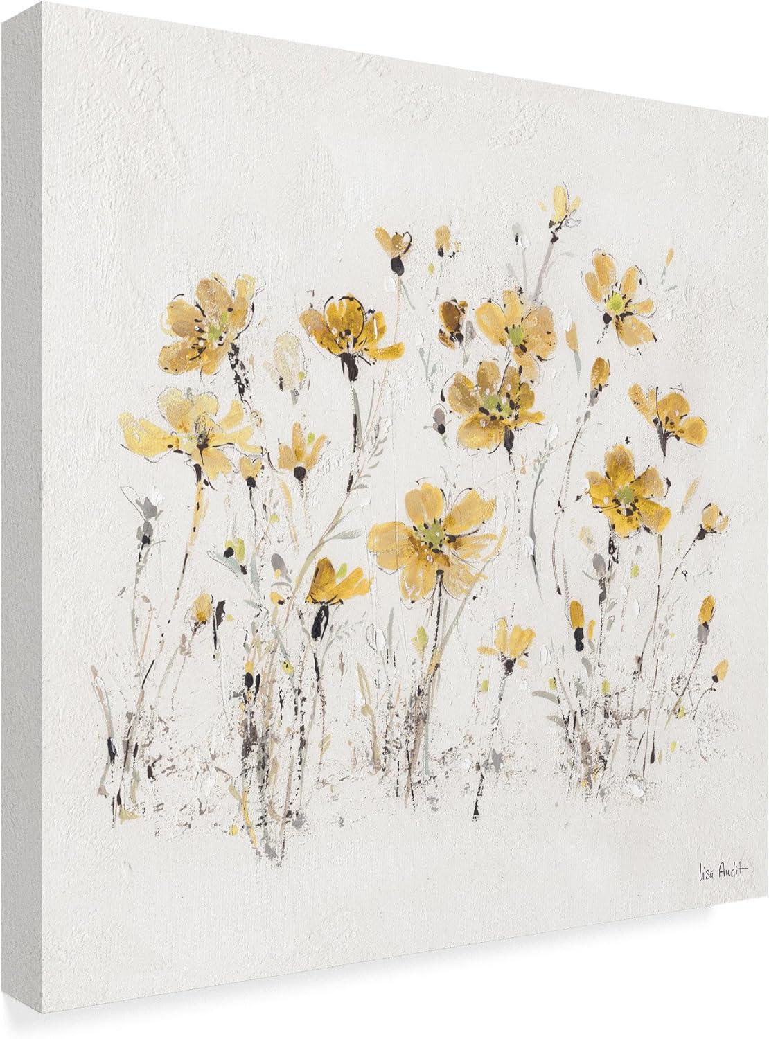 Trademark Fine Art 'Wildflowers III Yellow' Canvas Art by Lisa Audit
