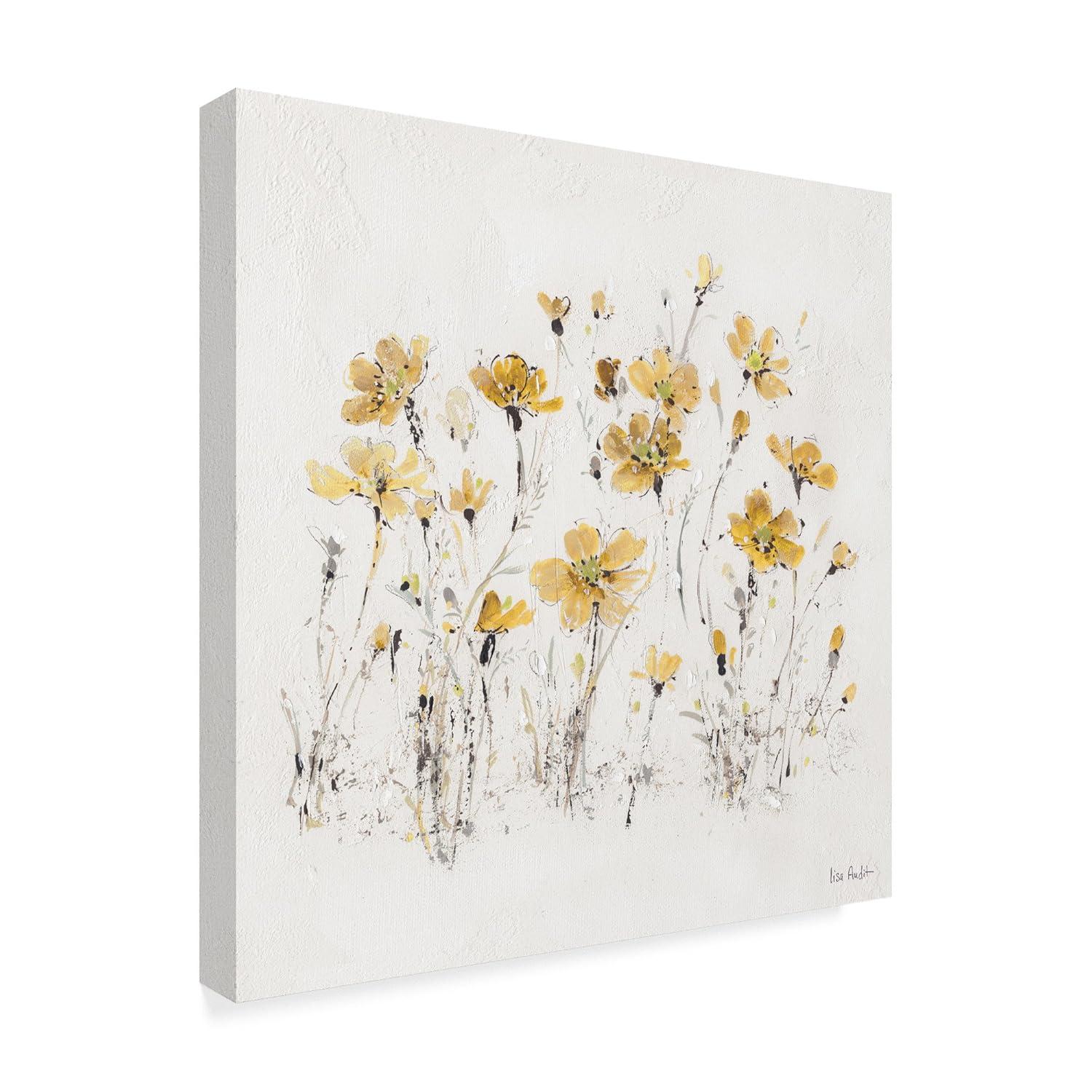 Trademark Fine Art 'Wildflowers III Yellow' Canvas Art by Lisa Audit
