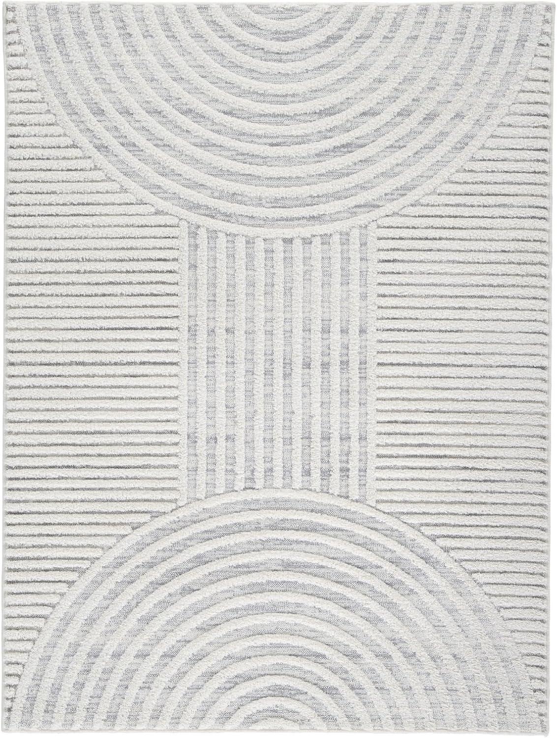 Signature Design by Ashley Contemporary Lambworth 5'3" x 7' Rug  Gray/Cream