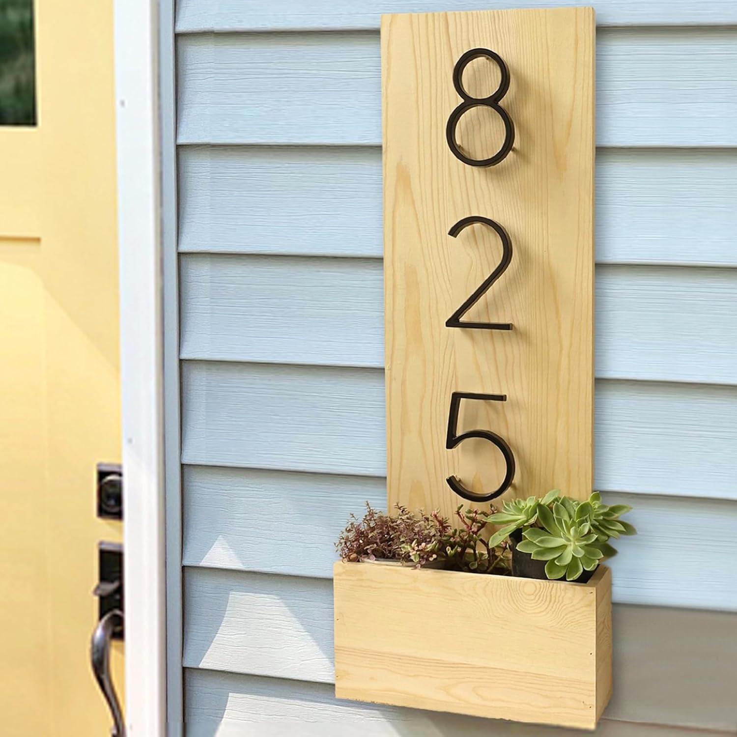 HASWARE 5Inch Black 5'' H Metal House Number