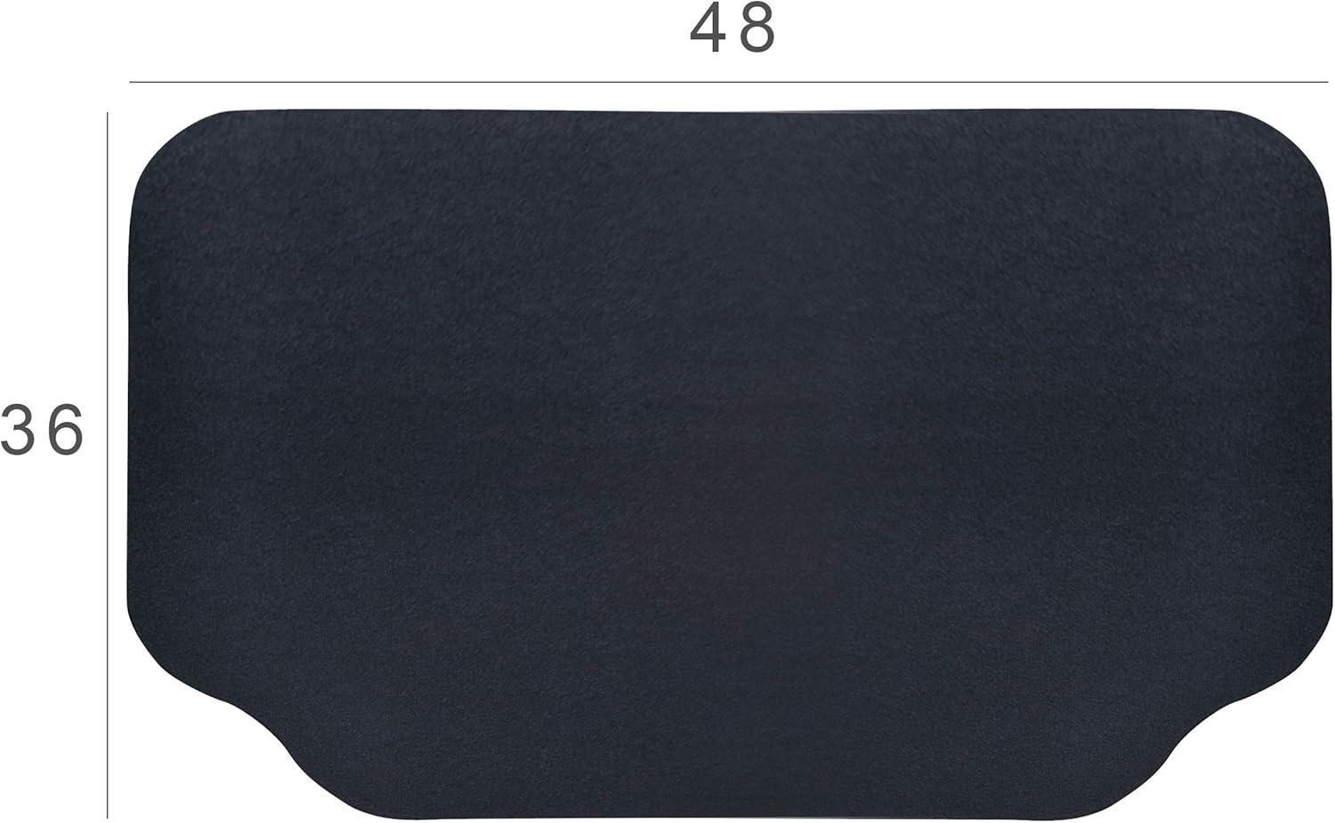 Black Synthetic Rubber Grill Protective Mat 30" x 48"