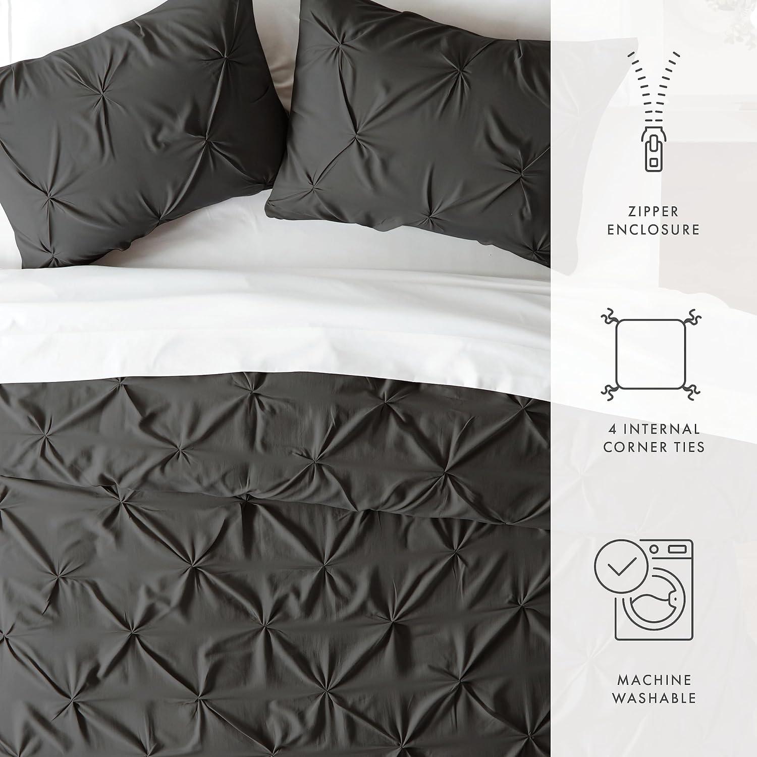 Becky Cameron Pinch Pleat Textured Duvet Cover Set