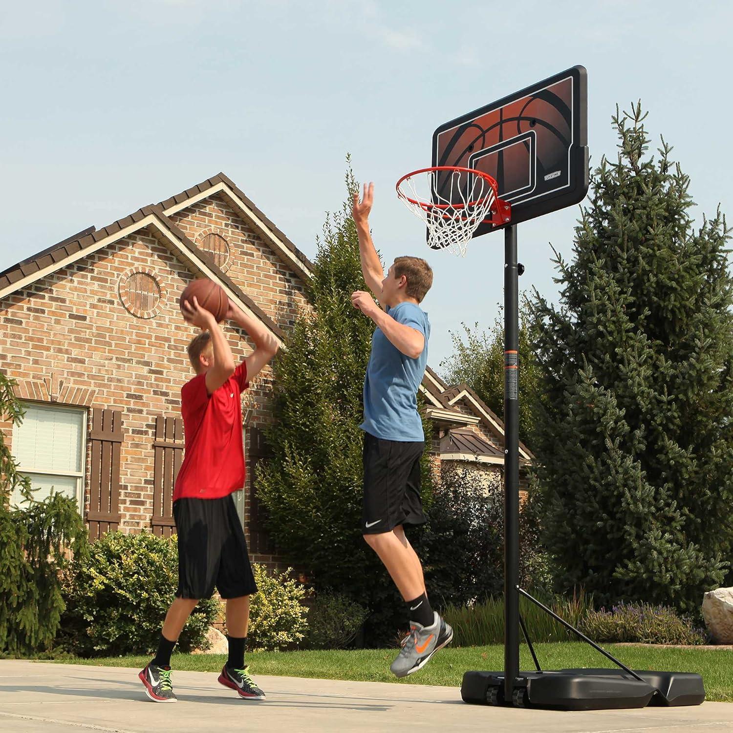 Lifetime Height Adjustable Portable Basketball Hoop (44" Impact Backboard)