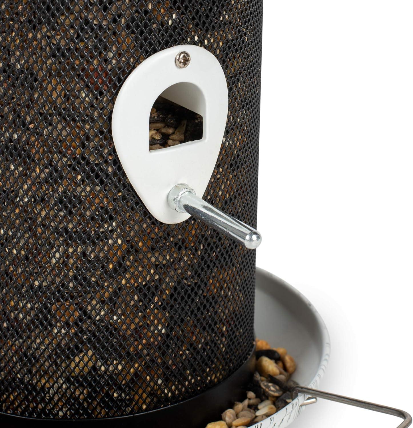 Cottage Garden Hanging 12 inch Whitewashed Finish Heavy Duty Mesh Metal 3 Lb. Bird Feeder