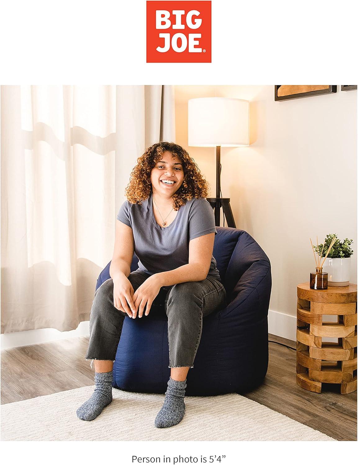 Big Joe Milano Bean Bag Chair, Nylon Polyester Blend, Navy